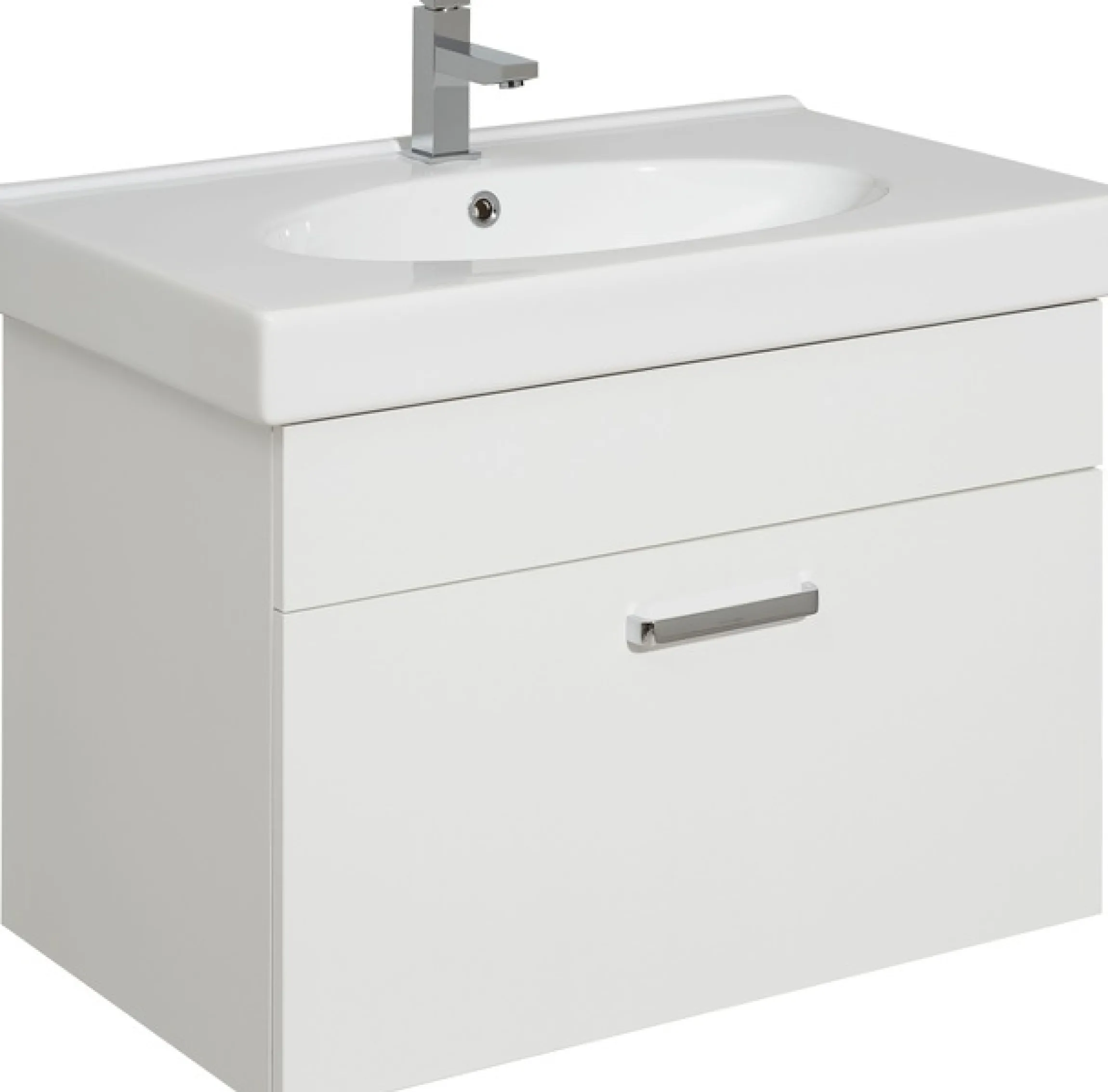 Saphir Badmöbel-Set »Quickset 5-teilig, Keramik-Waschtisch mit LED-Spiegelschrank« 6 Stk. tlg.