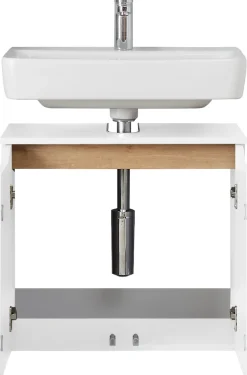 Saphir Badmöbel-Set »Quickset 5-teilig, Waschbeckenunterschrank mit LED-Spiegelschrank« 5 Stk. tlg.