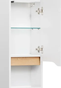 Saphir Badmöbel-Set »Quickset 5-teilig, Waschbeckenunterschrank mit LED-Spiegelschrank« 5 Stk. tlg.