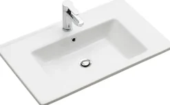 Saphir Badmöbel-Set »Quickset 5-teilig, Keramik-Waschtisch und LED-Spiegelschrank« 7 Stk. tlg.