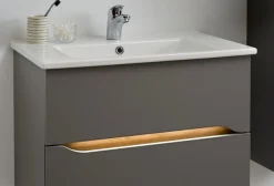 Saphir Badmöbel-Set »Quickset 5-teilig, Keramik-Waschtisch und LED-Spiegelschrank« 7 Stk. tlg.