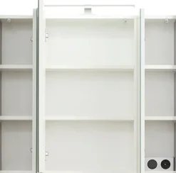 Saphir Badmöbel-Set »Quickset 5-teilig, Keramik-Waschtisch und LED-Spiegelschrank« 7 Stk. tlg.