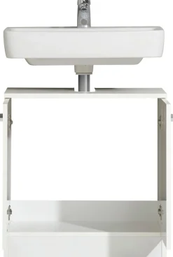 Saphir Badmöbel-Set »Quickset 335 5-teilig, Waschbeckenunterschrank mit LED-Spiegelschrank« 5 Stk. tlg.