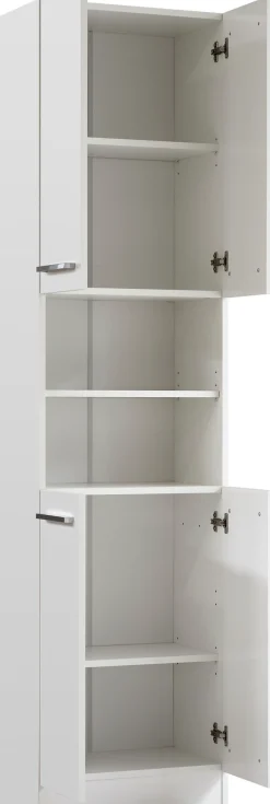 Saphir Badmöbel-Set »Quickset 335 5-teilig, Waschbeckenunterschrank mit LED-Spiegelschrank« 5 Stk. tlg.