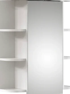 Saphir Badmöbel-Set »Quickset 335 5-teilig, Waschbeckenunterschrank mit LED-Spiegelschrank« 5 Stk. tlg.