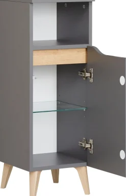 Saphir Badmöbel-Set »Quickset 5-teilig, Waschbeckenunterschrank mit LED-Spiegelschrank« 6 Stk. tlg.