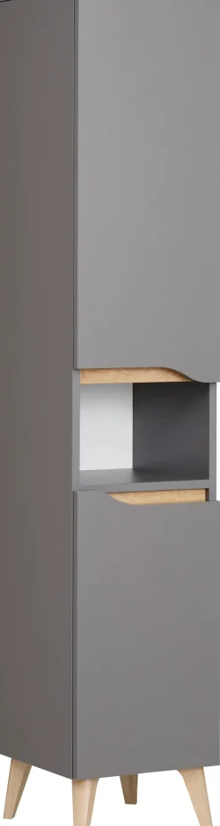 Saphir Badmöbel-Set »Quickset 5-teilig, Waschbeckenunterschrank mit LED-Spiegelschrank« 6 Stk. tlg.