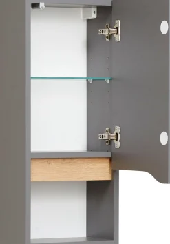 Saphir Badmöbel-Set »Quickset 5-teilig, Waschbeckenunterschrank mit LED-Spiegelschrank« 6 Stk. tlg.