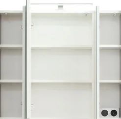 Saphir Badmöbel-Set »Quickset 3-teilig, Keramik-Waschtisch und LED-Spiegelschrank« 5 Stk. tlg.