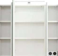 Saphir Badmöbel-Set »Quickset 2-teilig, Keramikwaschtisch mit LED-Spiegelschrank« 4 Stk. tlg.