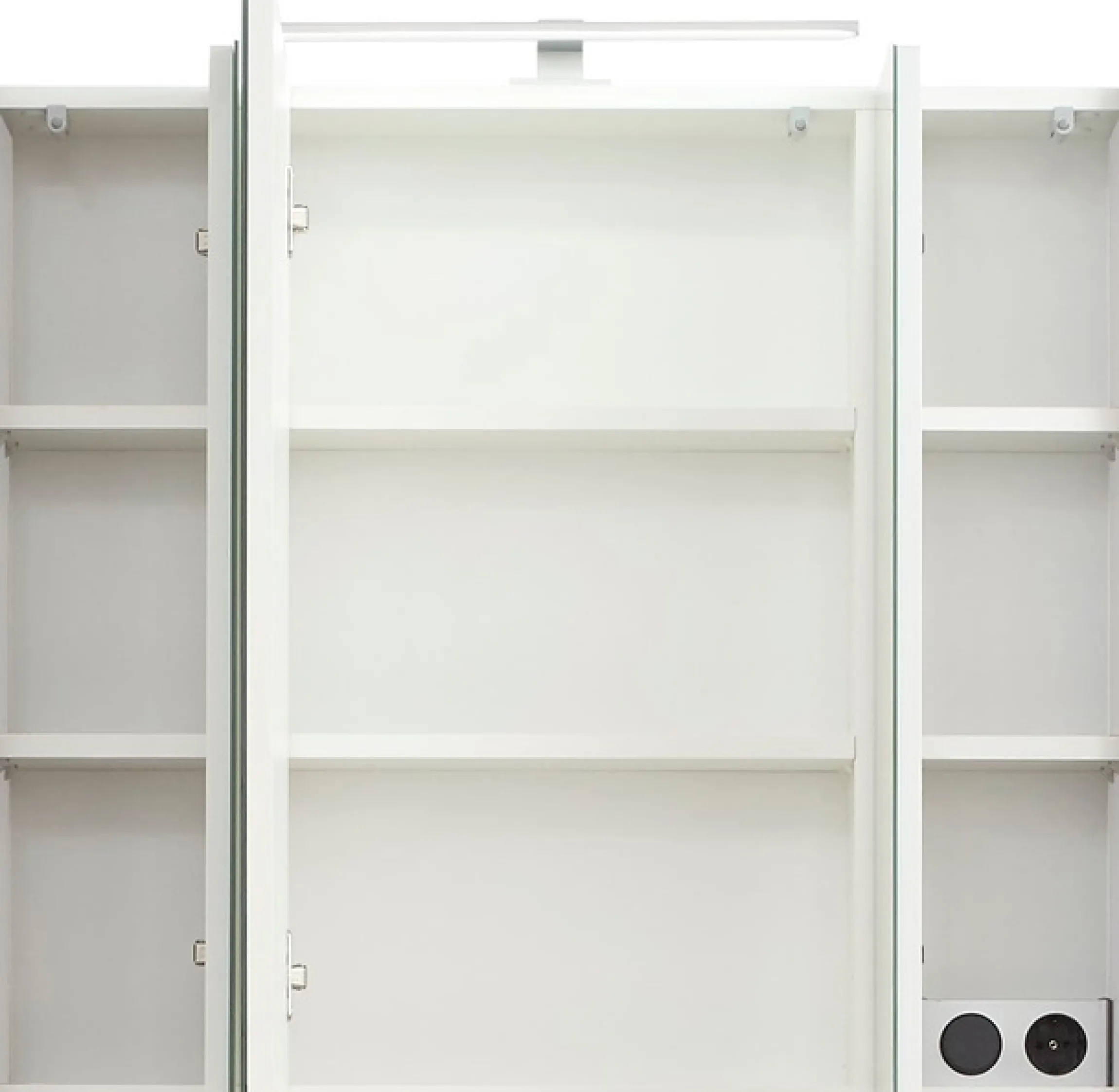 Saphir Badmöbel-Set »Quickset 2-teilig, Keramikwaschtisch mit LED-Spiegelschrank« 4 Stk. tlg.