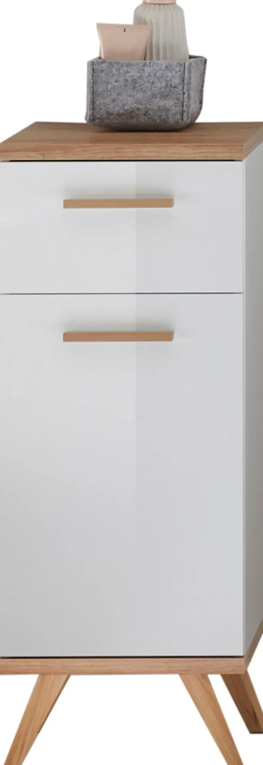 Saphir Badmöbel-Set »Quickset 4-teilig, Waschbeckenunterschrank mit LED-Spiegel« 5 Stk. tlg.