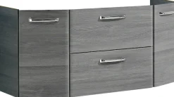 Saphir Badmöbel-Set »Quickset 2-teilig, Glaswaschtisch mit LED-Spiegelschrank, 115 cm breit« 2 Stk. tlg.
