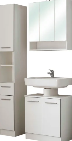 Saphir Badmöbel-Set »Quickset 953 3-teilig, Waschbeckenunterschrank und LED-Spiegelschrank« Set,