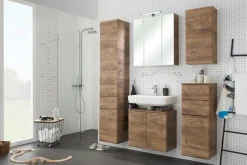 Saphir Badmöbel-Set »Quickset 2-teilig, Waschbeckenunterschrank und LED-Spiegelschrank« Set,