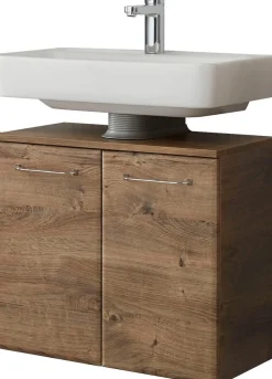 Saphir Badmöbel-Set »Quickset 2-teilig, Waschbeckenunterschrank und LED-Spiegelschrank« Set,