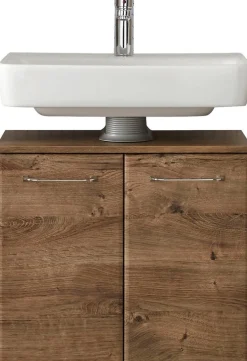 Saphir Badmöbel-Set »Quickset 2-teilig, Waschbeckenunterschrank und LED-Spiegelschrank« Set,