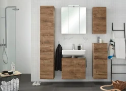 Saphir Badmöbel-Set »Quickset 2-teilig, Waschbeckenunterschrank und LED-Spiegelschrank« Set,