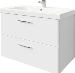 Saphir Badmöbel-Set »Quickset 316 2-teilig, Keramikwaschtisch mit LED-Spiegelschrank« 2 Stk. tlg.