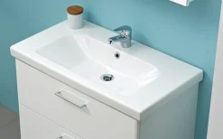 Saphir Badmöbel-Set »Quickset 316 2-teilig, Keramikwaschtisch mit LED-Spiegelschrank« 2 Stk. tlg.