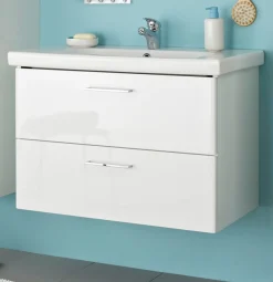 Saphir Badmöbel-Set »Quickset 316 2-teilig, Keramikwaschtisch mit LED-Spiegelschrank« 2 Stk. tlg.