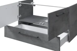 Saphir Badmöbel-Set »Quickset 945 4-teilig, Keramik-Waschtisch mit LED-Spiegelschrank« 5 Stk. tlg.