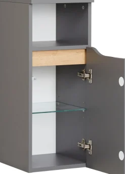 Saphir Badmöbel-Set »Quickset 5-teilig, Waschbeckenunterschrank mit LED-Spiegelschrank« 6 Stk. tlg.