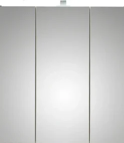 Saphir Badmöbel-Set »Quickset 5-teilig, Waschbeckenunterschrank mit LED-Spiegelschrank« 6 Stk. tlg.