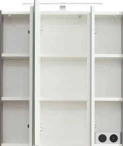 Saphir Badmöbel-Set »Quickset 5-teilig, Waschbeckenunterschrank mit LED-Spiegelschrank« 6 Stk. tlg.