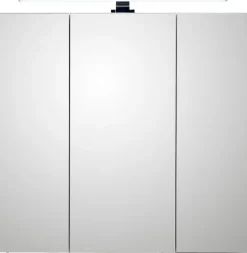 Saphir Badmöbel-Set »Quickset 360 3-teilig, Keramik-Aufsatzbecken mit LED-Spiegelschrank« 5 Stk. tlg.