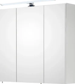 Saphir Badmöbel-Set »Quickset 360 3-teilig, Keramik-Aufsatzbecken mit LED-Spiegelschrank« 5 Stk. tlg.