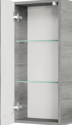 Saphir Badmöbel-Set »Quickset 4-teilig, Glaswaschtisch und LED-Spiegelschrank« 5 Stk. tlg.