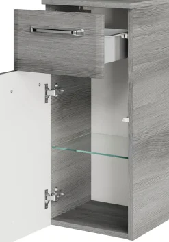 Saphir Badmöbel-Set »Quickset 4-teilig, Glaswaschtisch und LED-Spiegelschrank« 5 Stk. tlg.