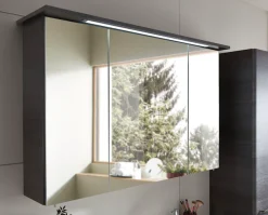 Saphir Badmöbel-Set »Quickset 4-teilig, Glaswaschtisch und LED-Spiegelschrank« 5 Stk. tlg.