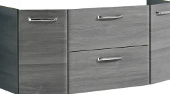 Saphir Badmöbel-Set »Quickset 4-teilig, Glaswaschtisch und LED-Spiegelschrank« 5 Stk. tlg.