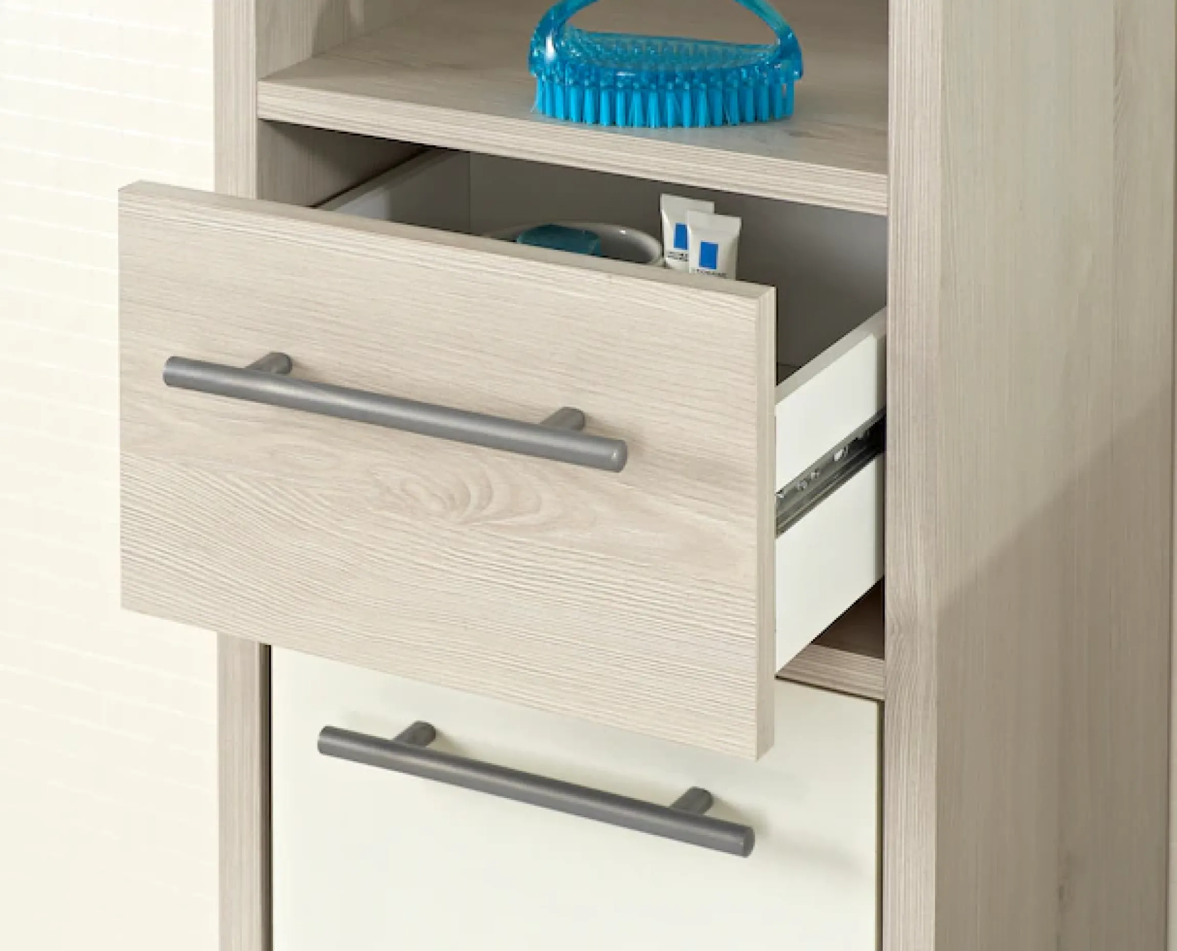 Saphir Badmöbel-Set »Quickset 350 5-teilig, mit Waschbeckenunterschrank und LED-Spiegel« Set, 5 Stk. tlg.