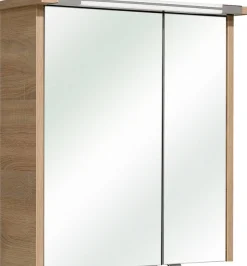 Saphir Badmöbel-Set »Quickset 382 2-teilig, Waschbeckenunterschrank mit LED-Spiegelschrank« 2 Stk. tlg.