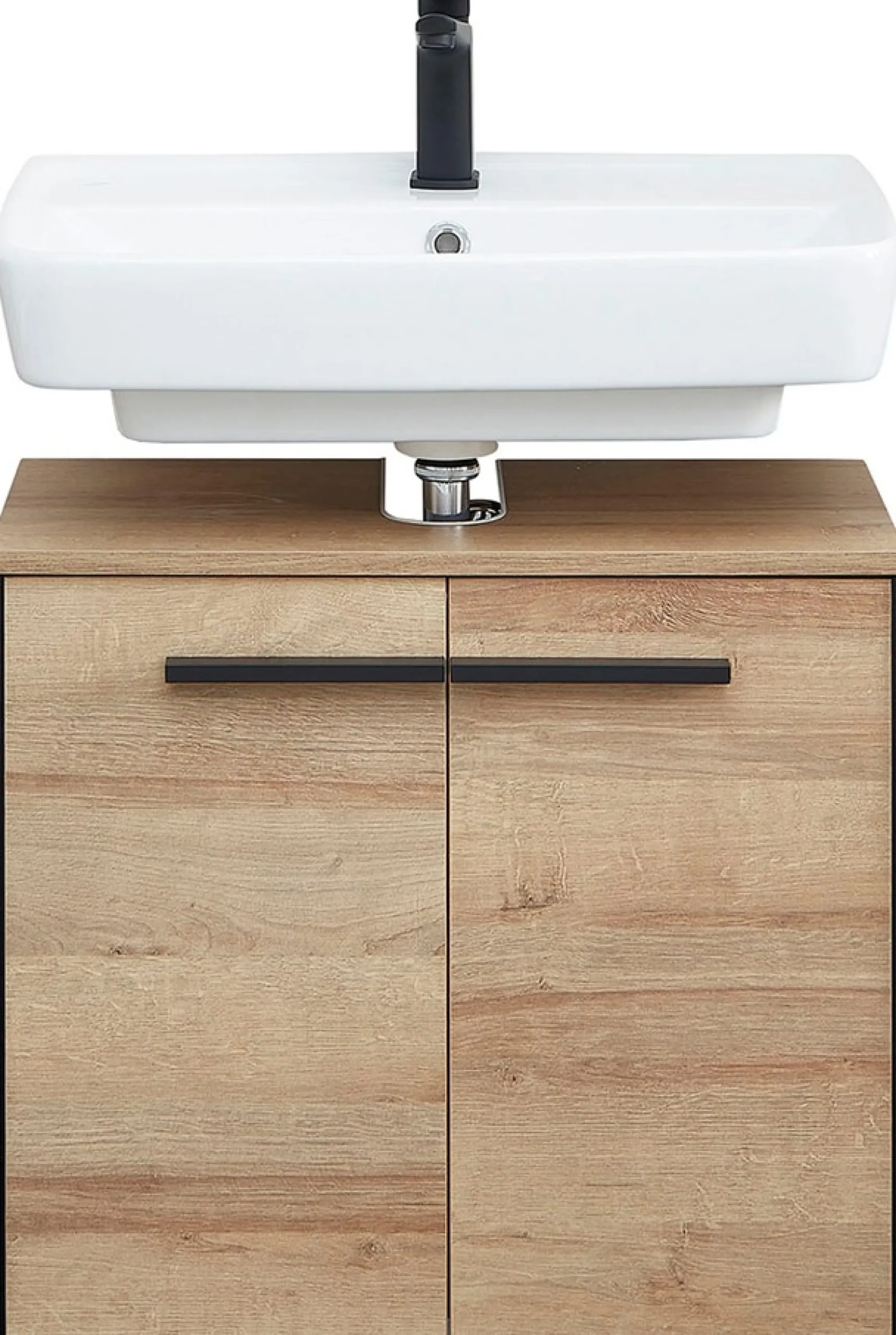 Saphir Badmöbel-Set »Quickset 395 4-teilig, Waschbeckenunterschrank mit LED-Spiegelschrank« 5 Stk. tlg.