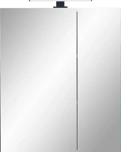 Saphir Badmöbel-Set »Quickset 395 4-teilig, Waschbeckenunterschrank mit LED-Spiegelschrank« 5 Stk. tlg.