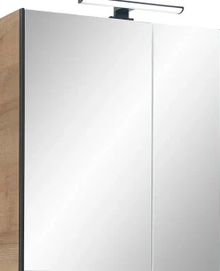 Saphir Badmöbel-Set »Quickset 395 4-teilig, Waschbeckenunterschrank mit LED-Spiegelschrank« 5 Stk. tlg.