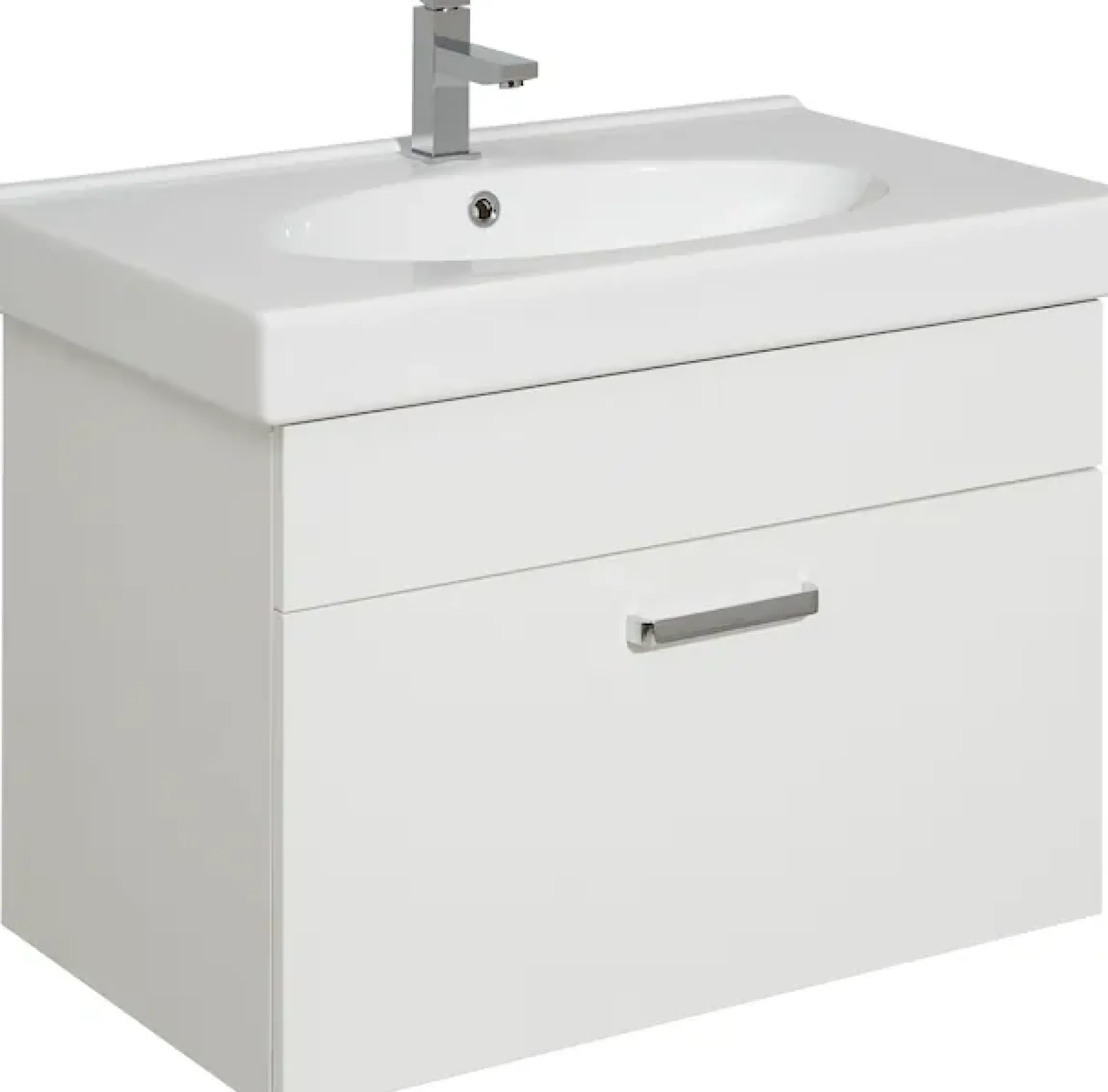 Saphir Badmöbel-Set »Quickset 4-teilig, Keramik-Waschtisch mit LED-Spiegelschrank« 5 Stk. tlg.