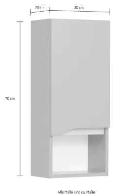 Saphir Badmöbel-Set »Quickset 5-teilig, Keramik-Aufsatzbecken und LED-Spiegelschrank« 8 Stk. tlg.