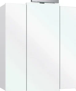 Saphir Badmöbel-Set »Quickset 335 7-teilig, Waschbeckenunterschrank mit LED-Spiegelschrank« 7 Stk. tlg.