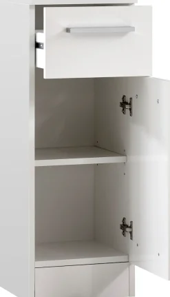 Saphir Badmöbel-Set »Quickset 335 7-teilig, Waschbeckenunterschrank mit LED-Spiegelschrank« 7 Stk. tlg.