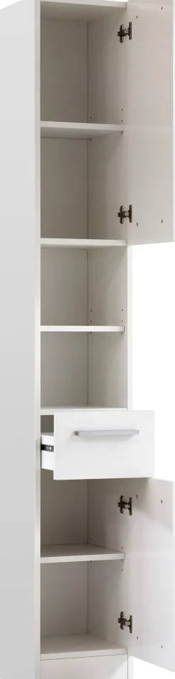 Saphir Badmöbel-Set »Quickset 335 7-teilig, Waschbeckenunterschrank mit LED-Spiegelschrank« 7 Stk. tlg.