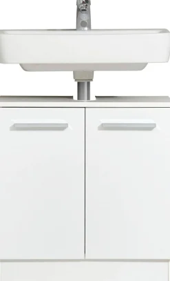 Saphir Badmöbel-Set »Quickset 335 7-teilig, Waschbeckenunterschrank mit LED-Spiegelschrank« 7 Stk. tlg.