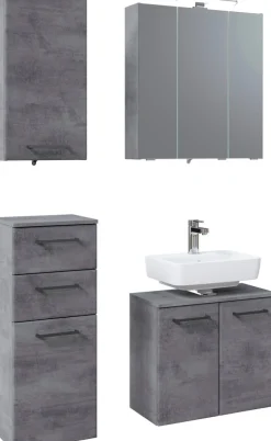 Saphir Badmöbel-Set »Quickset 945 4-teilig, Waschbeckenunterschrank und LED-Spiegelschrank« 4 Stk. tlg.