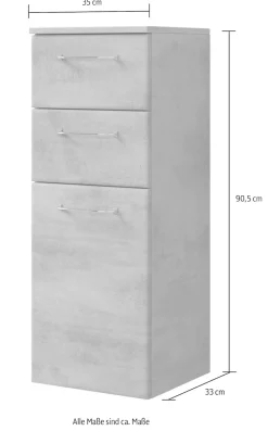 Saphir Badmöbel-Set »Quickset 945 4-teilig, Waschbeckenunterschrank und LED-Spiegelschrank« 4 Stk. tlg.