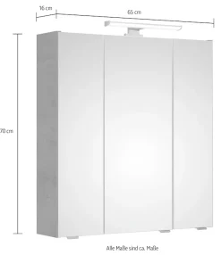 Saphir Badmöbel-Set »Quickset 945 4-teilig, Waschbeckenunterschrank und LED-Spiegelschrank« 4 Stk. tlg.