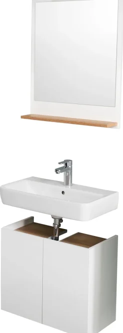 Saphir Badmöbel-Set »Quickset 947 2-teilig, Waschbeckenunterschrank mit Spiegel« 2 Stk. tlg.